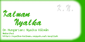 kalman nyalka business card